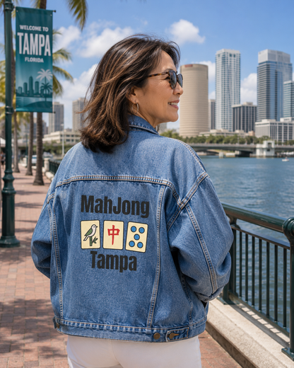 Mah Jongg Women's Denim Jacket - Tampa - For Mah Jong Player
