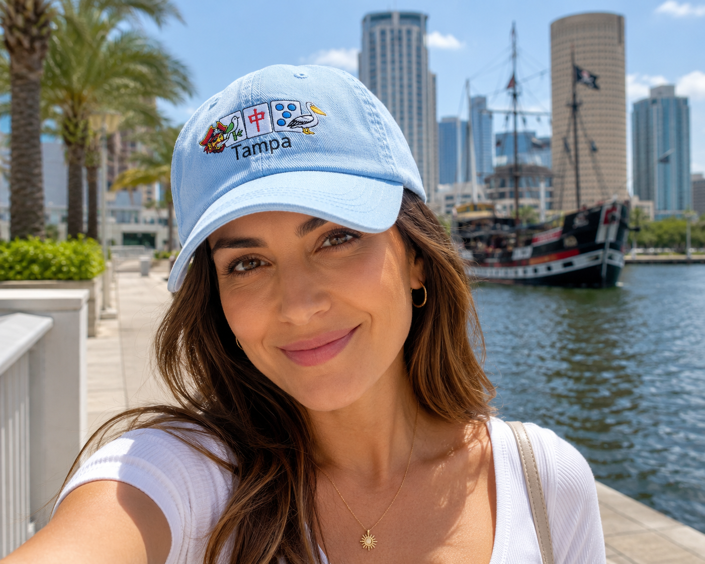 Mah Jongg Tampa Embroidered  Jean Hat - For MahJong Players