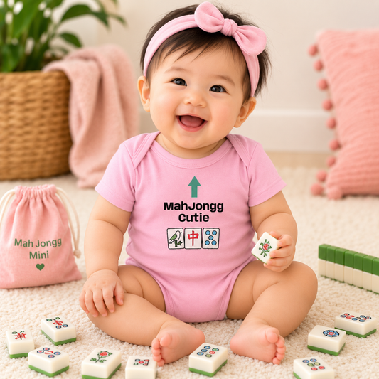 Mah Jongg Cutie Arrow Infant Bodysuit | Mahjong tiles baby onesie