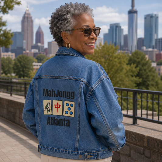 Mah Jongg Women's Denim Jacket - Atlanta - For Mah Jong Player