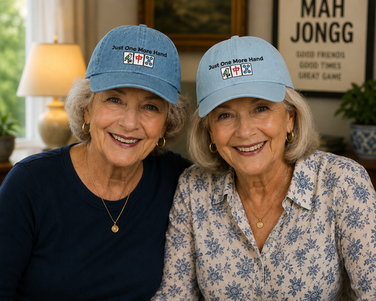 Just One More Hand Mah Jongg Embroidered  Jean Hat - For MahJong Players