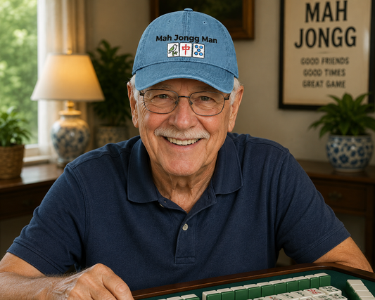Mah Jongg Man - Mah Jongg Embroidered  Jean Hat - For MahJong Players