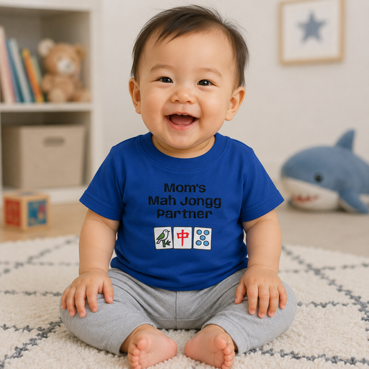 Mom's Mah Jongg Partner T-Shirt - Cute Mahjong Infant Tee