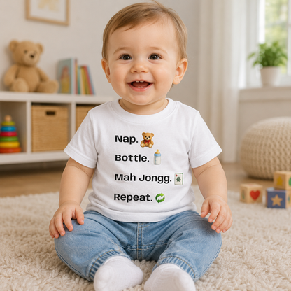 Nap Bottle Mah Jongg Repeat T-Shirt - Cute Mahjong Infant Tee