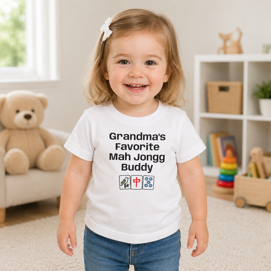 Grandma's Favorite Mah Jongg Buddy T-Shirt - Cute Mahjong Infant Tee
