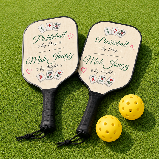 Pickleball Paddle Set — "Pickleball by Day, Mah Jongg by Night" Paddle Kit