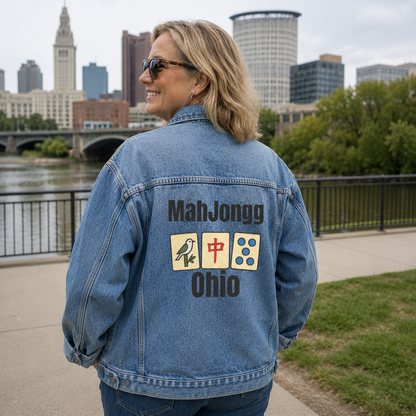 Mah Jongg Women's Denim Jacket - Ohio - For Mah Jongg Player