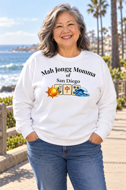 Mah Jongg Momma of San Diego Crewneck Sweatshirt - Mahjong Tournament Sweatshirt