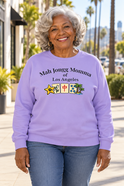 Mah Jongg Momma of Los Angeles Crewneck Sweatshirt - Mahjong Tournament Sweatshirt