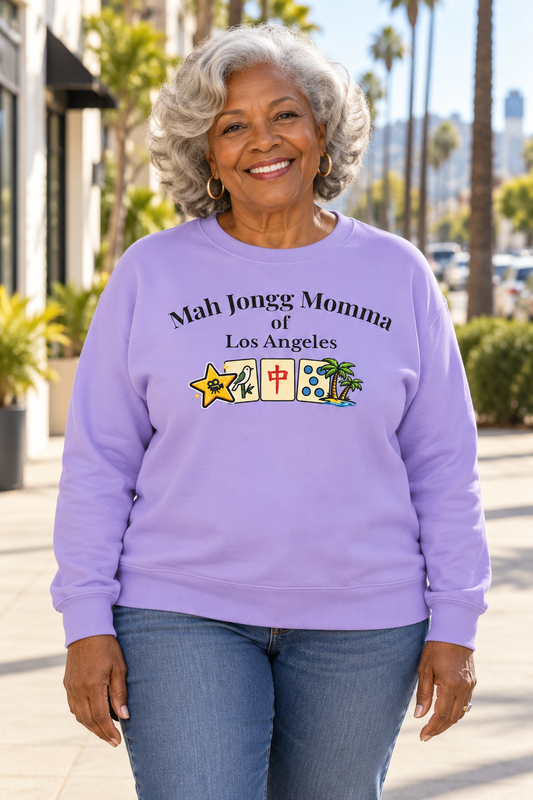 Mah Jongg Momma of Los Angeles Crewneck Sweatshirt - Mahjong Tournament Sweatshirt