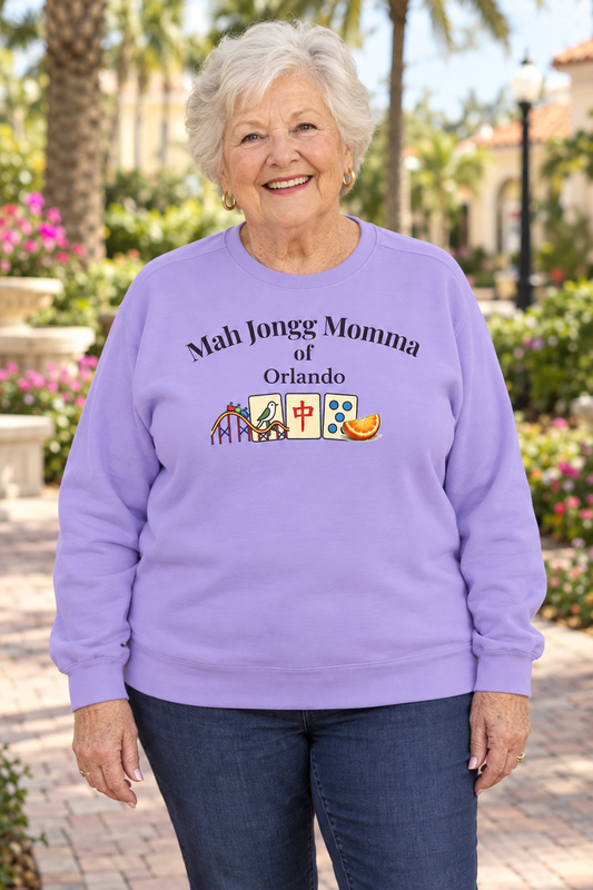 Mah Jongg Momma of Orlando Crewneck Sweatshirt - Mahjong Tournament Sweatshirt