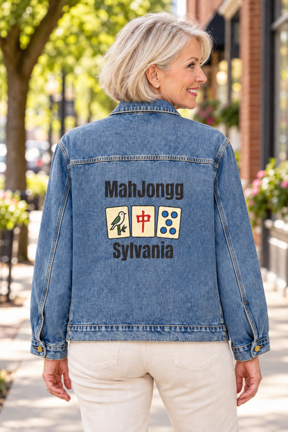 Mah Jongg Women's Denim Jacket - Sylvania - For Mah Jongg Player