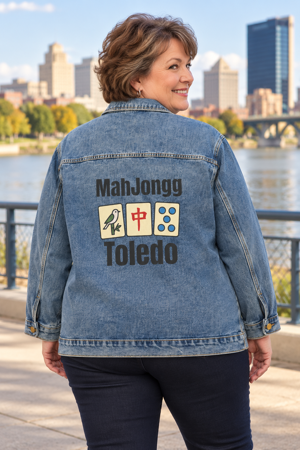 Mah Jongg Women's Denim Jacket - Toledo - For Mah Jongg Player