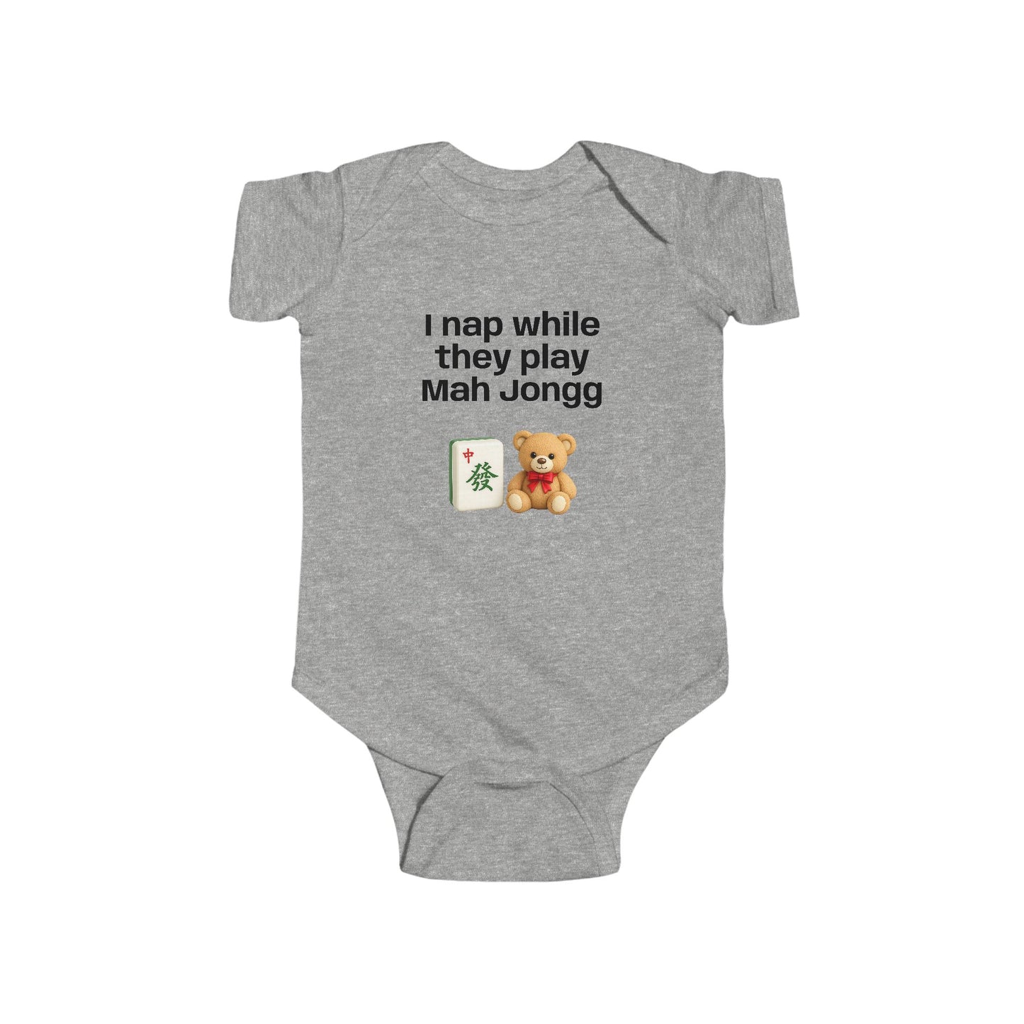 I Nap While They Play Mah Jongg infant bodysuit | Mah Jongg  baby onesie - For Mah Jongg Game or Family Gathering