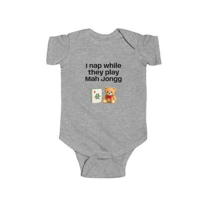 I Nap While They Play Mah Jongg infant bodysuit | Mah Jongg  baby onesie - For Mah Jongg Game or Family Gathering