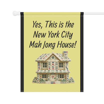 Mah Jongg:"Yes, This Is the New York City Mah Jongg House!" Yellow Mah Jongg Flag