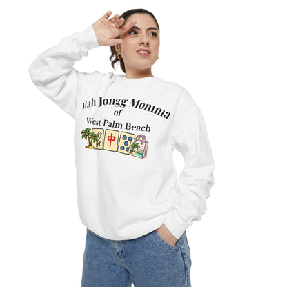 Mah Jongg Momma of West Palm Beach Crewneck Sweatshirt - Mahjong Tournament Sweatshirt