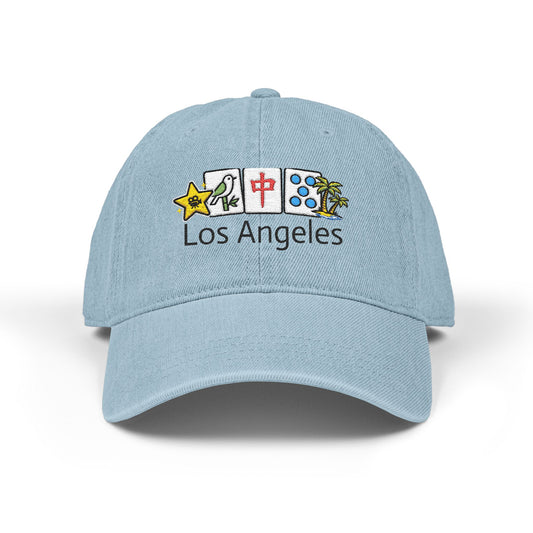 Mah Jongg Los Angeles Embroidered  Jean Hat - For MahJong Players