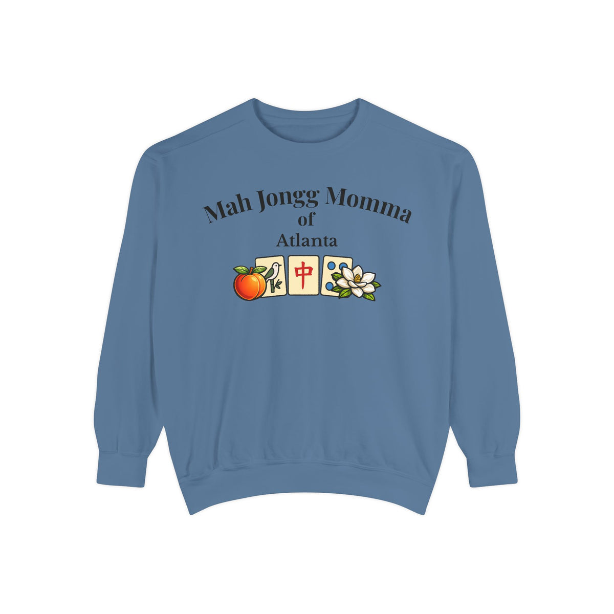 Mah Jongg Momma of Atlanta Crewneck Sweatshirt - Mahjong Tournament Sweatshirt