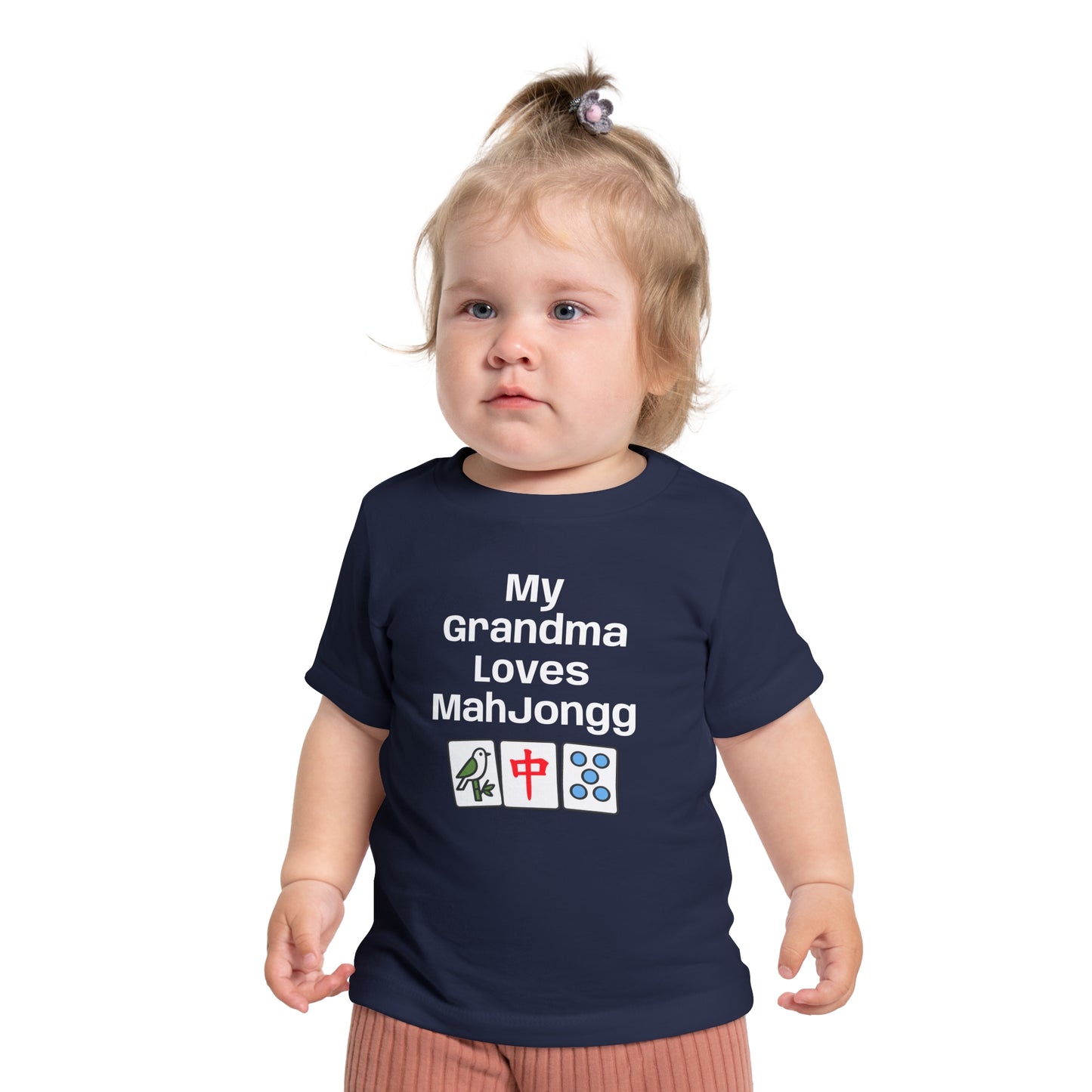 My Grandma Loves Mah Jongg Baby T-Shirt - Cute Mahjong Infant Tee