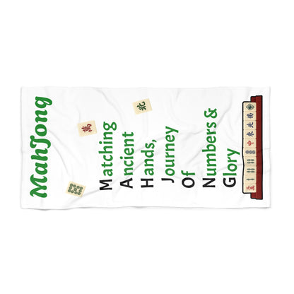 Mah Jongg Beach Towel Home Goods for Mah Jongg Day at the Pool or Beach
