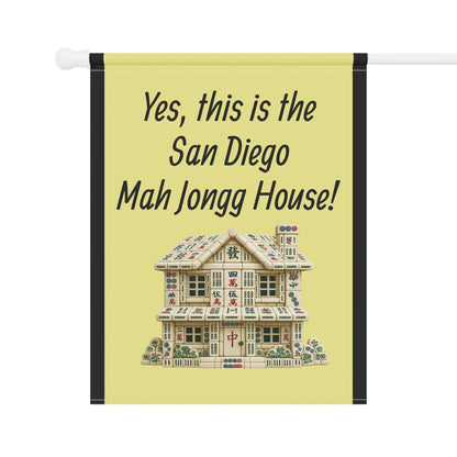 Mah Jongg:"Yes, This Is the San Diego Mah Jongg House!" Yellow Mah Jongg Flag