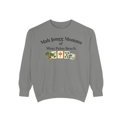 Mah Jongg Momma of West Palm Beach Crewneck Sweatshirt - Mahjong Tournament Sweatshirt