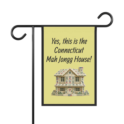 Mah Jongg:"Yes, This Is the Connecticut Mah Jongg House!" Yellow Mah Jongg Flag