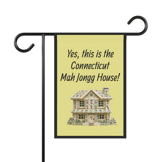 Mah Jongg:"Yes, This Is the Connecticut Mah Jongg House!" Yellow Mah Jongg Flag