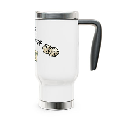 Las Vegas Mah Jongg travel mug | 14oz stainless steel travel mug with handle