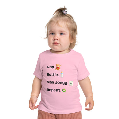 Nap Bottle Mah Jongg Repeat T-Shirt - Cute Mahjong Infant Tee