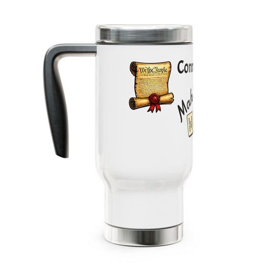 Connecticut Mah Jongg travel mug | 14oz stainless steel travel mug with handle