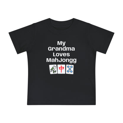My Grandma Loves Mah Jongg Baby T-Shirt - Cute Mahjong Infant Tee