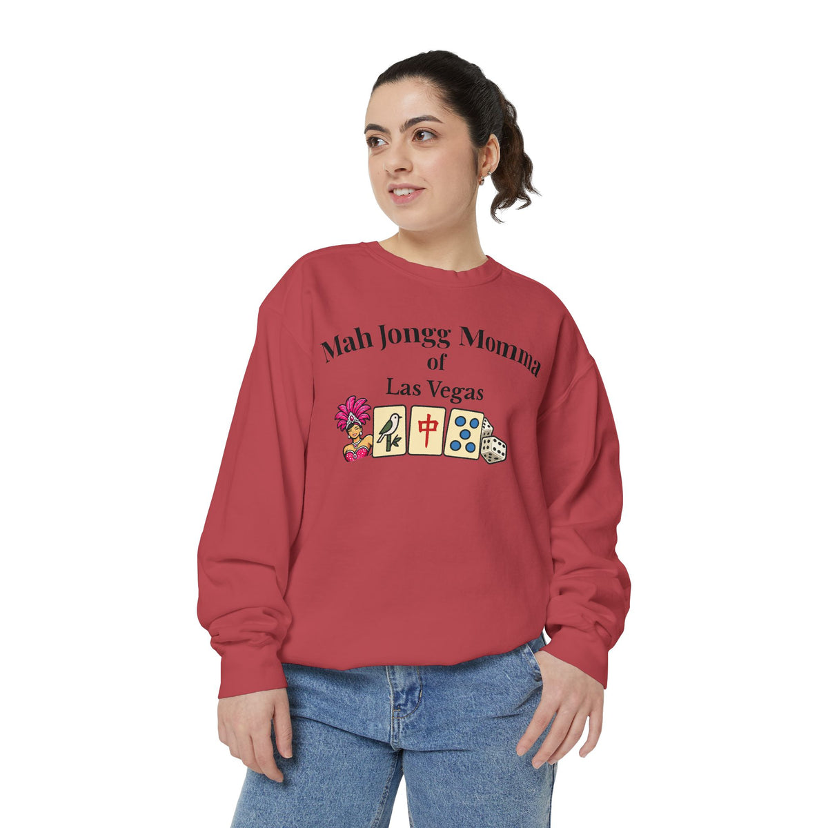 Mah Jongg Momma of Las Vegas Crewneck Sweatshirt - Mahjong Tournament Sweatshirt