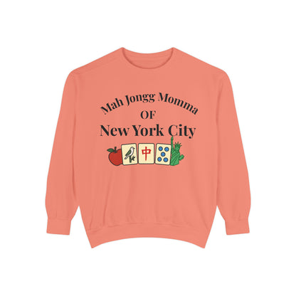 Mah Jongg Momma of New York City Sweatshirt - Comfort Colors Crewneck - Mahjong Player Gift - Tournament Sweatshirt - Mahjong Club Apparel