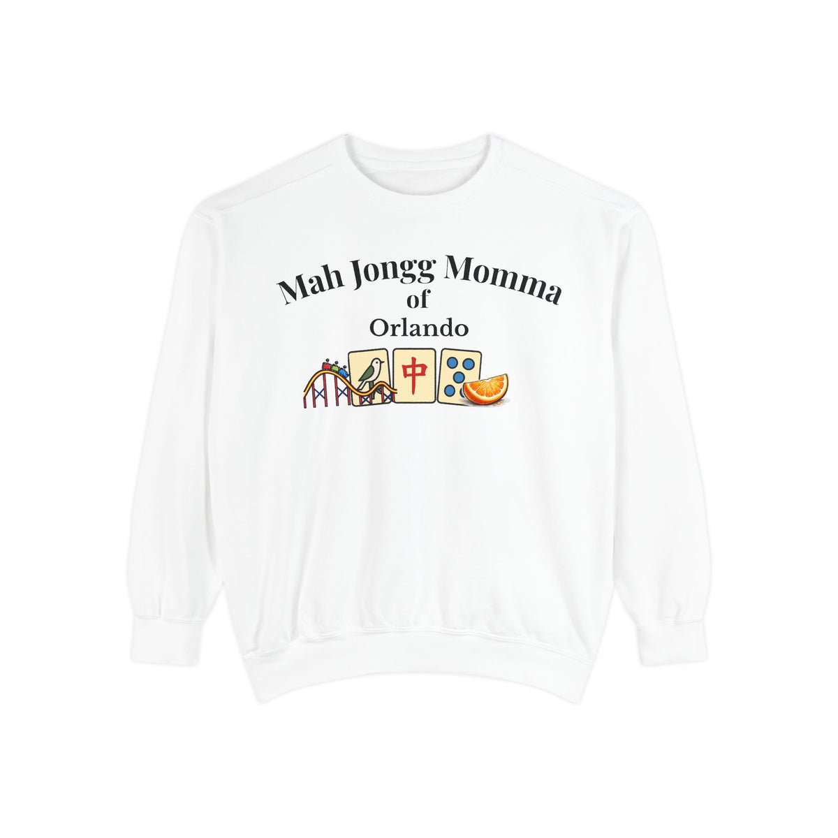 Mah Jongg Momma of Orlando Crewneck Sweatshirt - Mahjong Tournament Sweatshirt