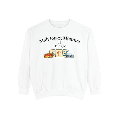 Mah Jongg Momma of Chicago Crewneck Sweatshirt - Mahjong Tournament Sweatshirt