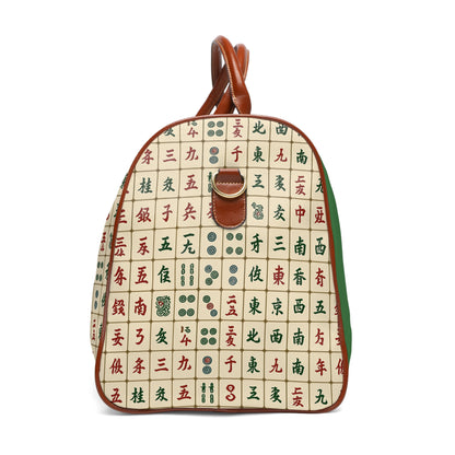 Mah Jongg Waterproof Travel Bag — 'I brought my pie, and I don't mean apple.' Duﬀel for Players & Tournament Travel