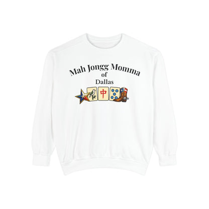 Mah Jongg Momma of Dallas Crewneck Sweatshirt - Mahjong Tournament Sweatshirt