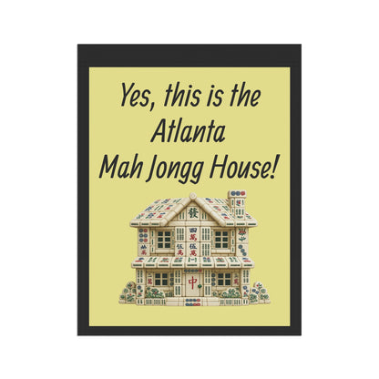 Mah Jongg:"Yes, This Is the Atlanta Mah Jongg House!" Yellow Mah Jongg Flag