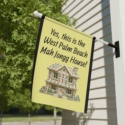 Mah Jongg:"Yes, This Is the West Palm Beach Mah Jongg House!" Yellow Mah Jongg Flag