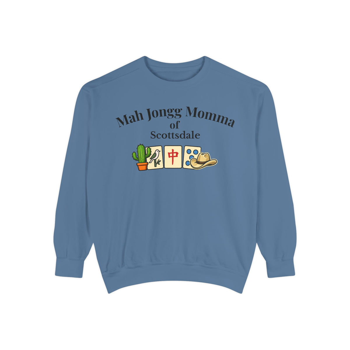 Mah Jongg Momma of Scottsdale Crewneck Sweatshirt - Mahjong Tournament Sweatshirt