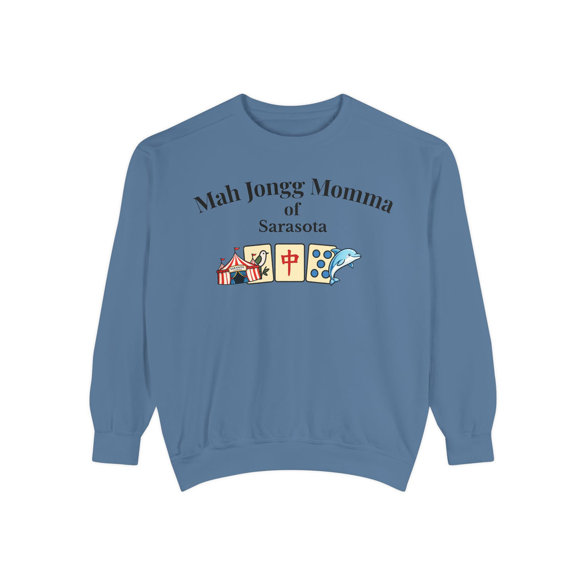 Mah Jongg Momma of Sarasota Crewneck Sweatshirt - Mahjong Tournament Sweatshirt