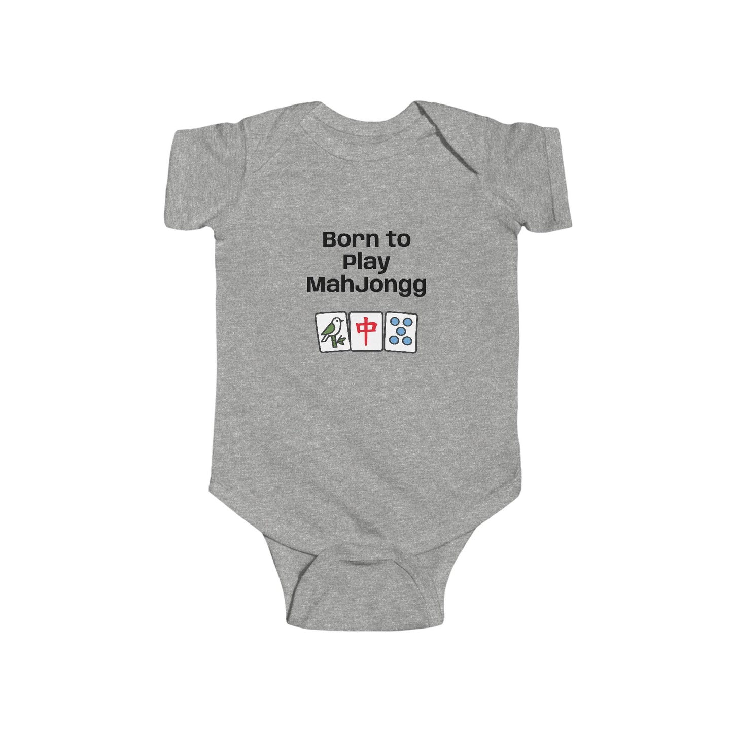 Born to Play Mah Jongg Infant Onies | Baby Mah Jongg Clothing - For Game Day or Family Outing