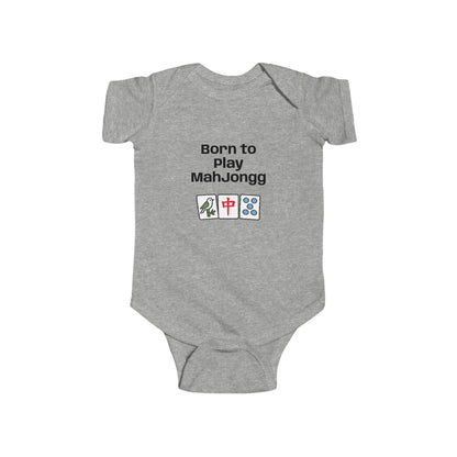 Born to Play Mah Jongg Infant Onies | Baby Mah Jongg Clothing - For Game Day or Family Outing