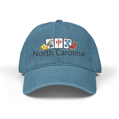 Mah Jongg North Carolina Embroidered  Jean Hat - For MahJong Players