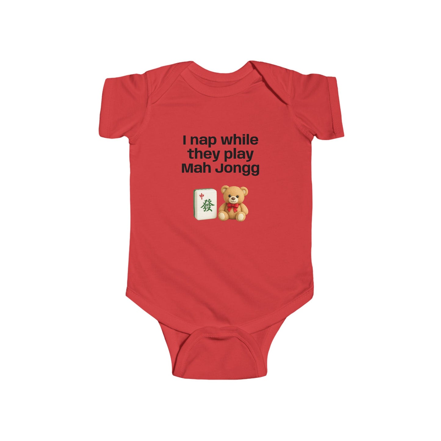 I Nap While They Play Mah Jongg infant bodysuit | Mah Jongg  baby onesie - For Mah Jongg Game or Family Gathering