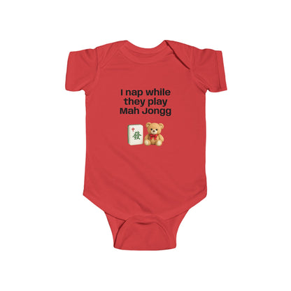 I Nap While They Play Mah Jongg infant bodysuit | Mah Jongg  baby onesie - For Mah Jongg Game or Family Gathering