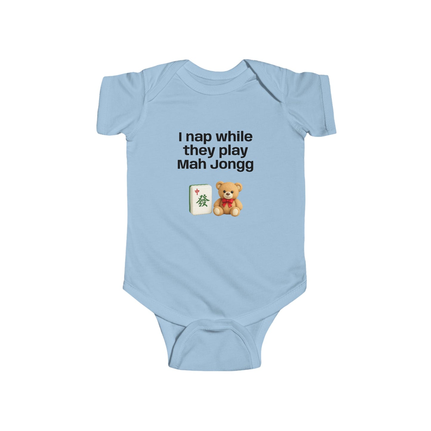 I Nap While They Play Mah Jongg infant bodysuit | Mah Jongg  baby onesie - For Mah Jongg Game or Family Gathering