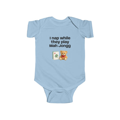 I Nap While They Play Mah Jongg infant bodysuit | Mah Jongg  baby onesie - For Mah Jongg Game or Family Gathering